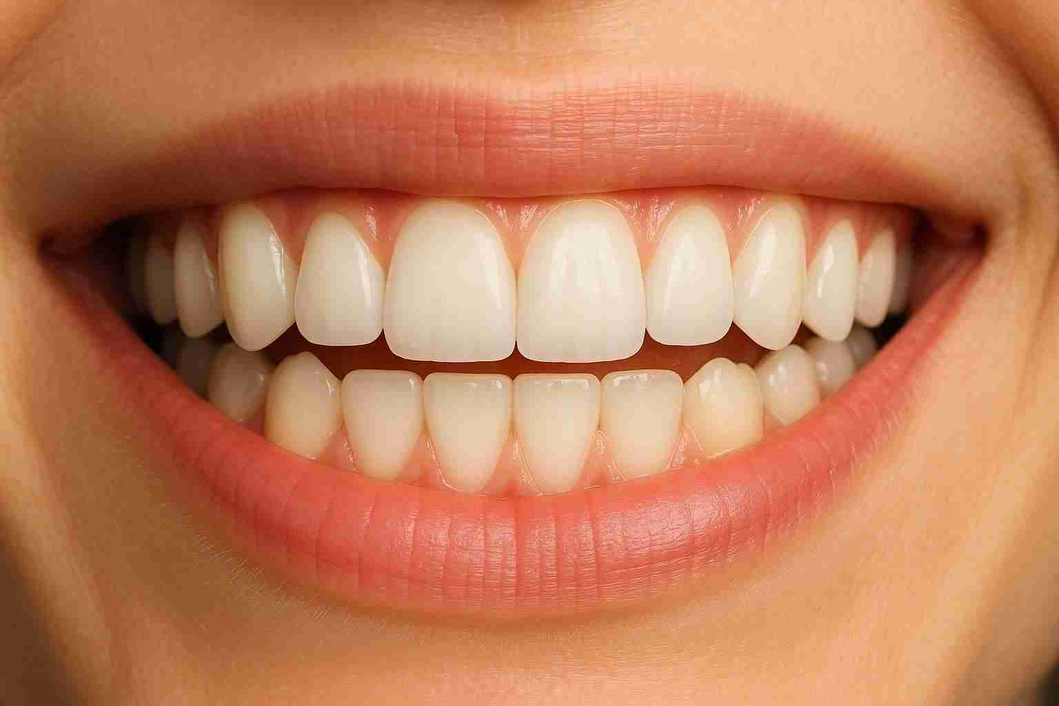 Sourire aux dents propres et saines après un détartrage régulier